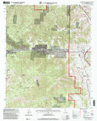 preview thumbnail of historical topo map of Kern County, CA in 1995