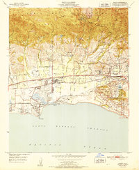 Download a high-resolution, GPS-compatible USGS topo map for Goleta, CA (1951 edition)