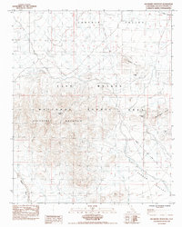 Download a high-resolution, GPS-compatible USGS topo map for Hackberry Mountain, CA (1986 edition)