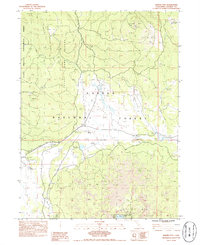 Download a high-resolution, GPS-compatible USGS topo map for Harvey Mountain, CA (1985 edition)