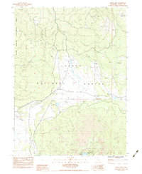 Download a high-resolution, GPS-compatible USGS topo map for Harvey Mtn, CA (1983 edition)