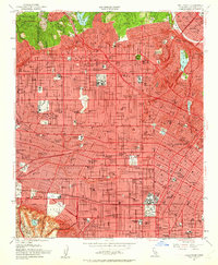 preview thumbnail of historical topo map of Los Angeles County, CA in 1953
