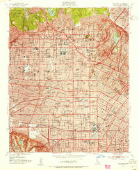 preview thumbnail of historical topo map of Los Angeles County, CA in 1953
