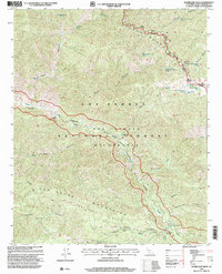 Download a high-resolution, GPS-compatible USGS topo map for Hurricane Deck, CA (2000 edition)