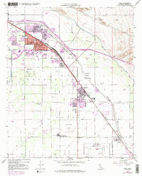 Download a high-resolution, GPS-compatible USGS topo map for Indio, CA (1991 edition)