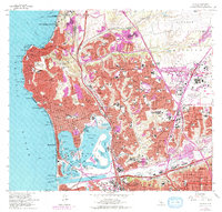 preview thumbnail of historical topo map of San Diego County, CA in 1967