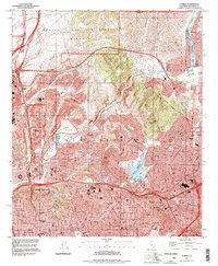 Download a high-resolution, GPS-compatible USGS topo map for La Mesa, CA (1998 edition)