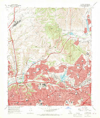 Download a high-resolution, GPS-compatible USGS topo map for La Mesa, CA (1969 edition)