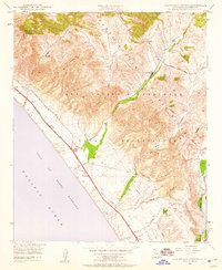 Download a high-resolution, GPS-compatible USGS topo map for Las Pulgas Canyon, CA (1959 edition)