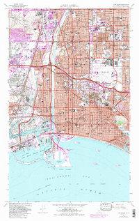 Download a high-resolution, GPS-compatible USGS topo map for Long Beach, CA (1987 edition)
