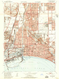Download a high-resolution, GPS-compatible USGS topo map for Long Beach, CA (1955 edition)
