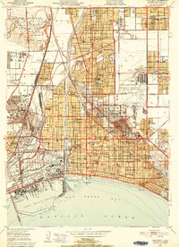 Download a high-resolution, GPS-compatible USGS topo map for Long Beach, CA (1952 edition)