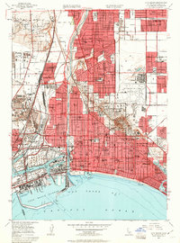 Download a high-resolution, GPS-compatible USGS topo map for Long Beach, CA (1951 edition)