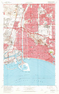 Download a high-resolution, GPS-compatible USGS topo map for Long Beach, CA (1966 edition)