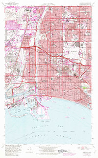 Download a high-resolution, GPS-compatible USGS topo map for Long Beach, CA (1982 edition)