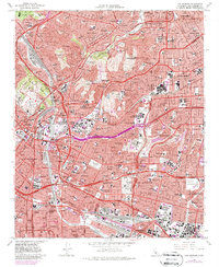 Download a high-resolution, GPS-compatible USGS topo map for Los Angeles, CA (1987 edition)