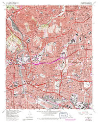 preview thumbnail of historical topo map of Los Angeles, CA in 1966