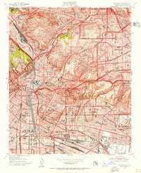 preview thumbnail of historical topo map of Los Angeles, CA in 1953