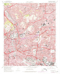 preview thumbnail of historical topo map of Los Angeles, CA in 1966