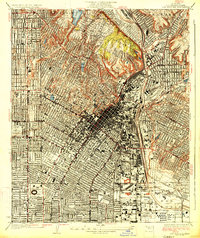 preview thumbnail of historical topo map of Los Angeles, CA in 1928
