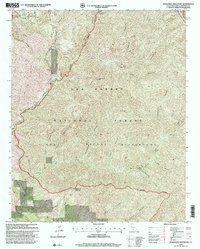 Download a high-resolution, GPS-compatible USGS topo map for Manzanita Mountain, CA (2000 edition)