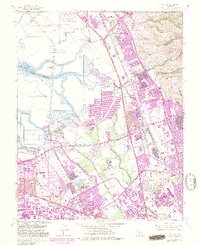 1961 Map of Milpitas, 1980 Print