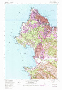 Download a high-resolution, GPS-compatible USGS topo map for Monterey, CA (1983 edition)