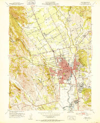 preview thumbnail of historical topo map of Napa, CA in 1951