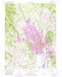 preview thumbnail of historical topo map of Napa, CA in 1951