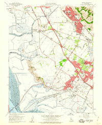 Download a high-resolution, GPS-compatible USGS topo map for Newark, CA (1960 edition)