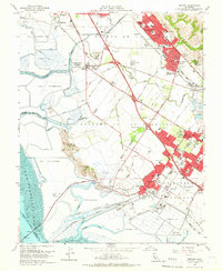 Download a high-resolution, GPS-compatible USGS topo map for Newark, CA (1966 edition)