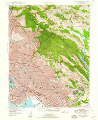 Download a high-resolution, GPS-compatible USGS topo map for Oakland East, CA (1958 edition)