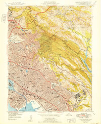 Download a high-resolution, GPS-compatible USGS topo map for Oakland East, CA (1949 edition)
