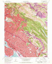 Download a high-resolution, GPS-compatible USGS topo map for Oakland East, CA (1969 edition)