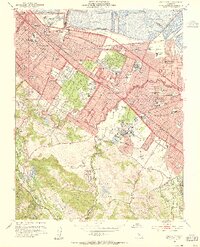 preview thumbnail of historical topo map of Palo Alto, CA in 1953