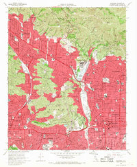 preview thumbnail of historical topo map of Pasadena, CA in 1966