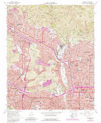 preview thumbnail of historical topo map of Pasadena, CA in 1966