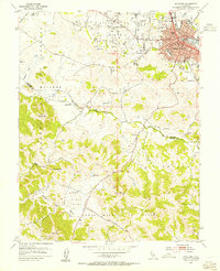 1953 Map of Petaluma, CA, 1955 Print