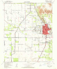 Download a high-resolution, GPS-compatible USGS topo map for Porterville, CA (1962 edition)