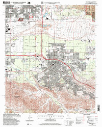 preview thumbnail of historical topo map of Redlands, CA in 1996