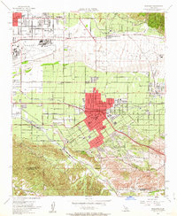 preview thumbnail of historical topo map of Redlands, CA in 1954