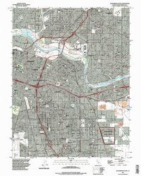 preview thumbnail of historical topo map of Sacramento County, CA in 1992