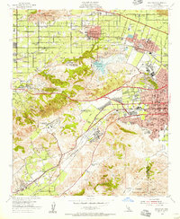 Download a high-resolution, GPS-compatible USGS topo map for San Dimas, CA (1956 edition)