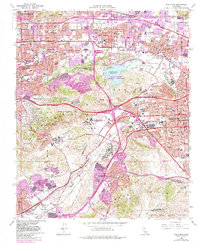 Download a high-resolution, GPS-compatible USGS topo map for San Dimas, CA (1984 edition)