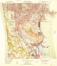 Download a high-resolution, GPS-compatible USGS topo map for San Francisco South, CA (1950 edition)
