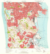 Download a high-resolution, GPS-compatible USGS topo map for San Francisco South, CA (1961 edition)