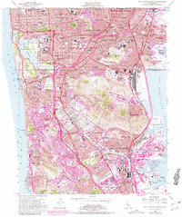 Download a high-resolution, GPS-compatible USGS topo map for San Francisco South, CA (1981 edition)