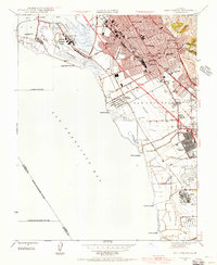 Download a high-resolution, GPS-compatible USGS topo map for San Leandro, CA (1956 edition)