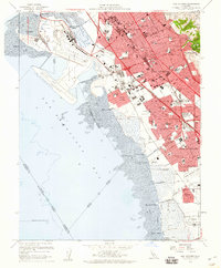 Download a high-resolution, GPS-compatible USGS topo map for San Leandro, CA (1960 edition)