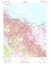 preview thumbnail of historical topo map of San Mateo, CA in 1956